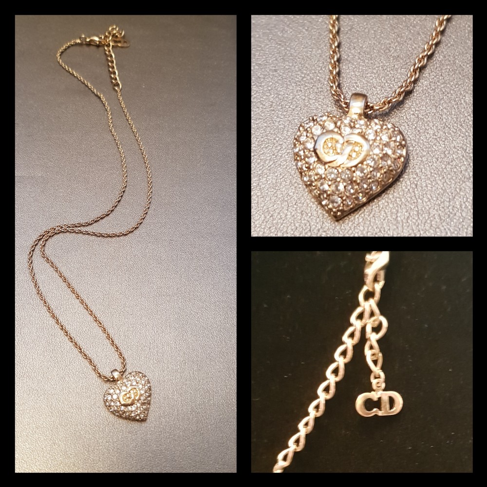 dior necklace heart