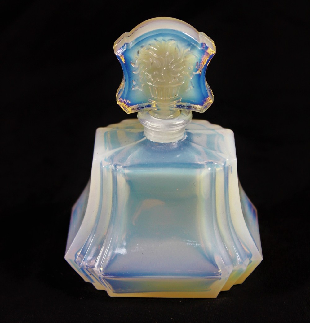 sabino french art deco opalescent perfume bottle c1930s