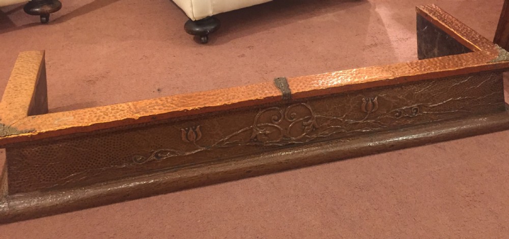 art nouveau ornate copper fender c1900