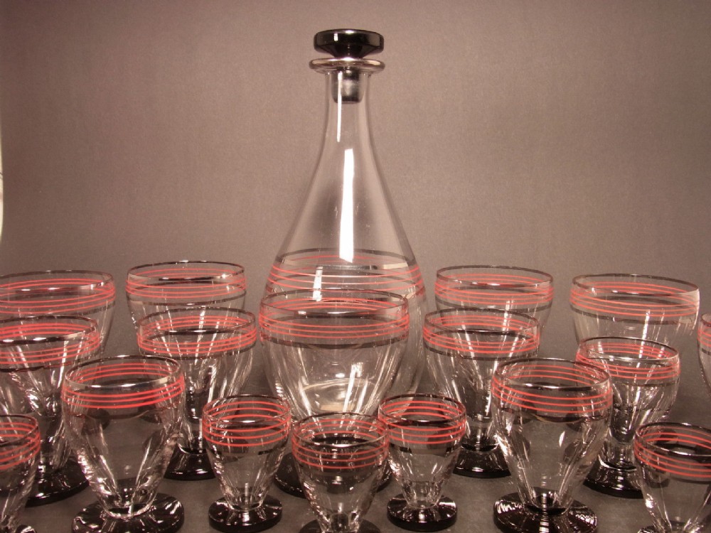 german art deco decanter set c1930