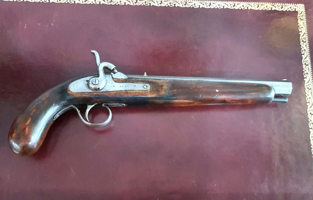 1862 american civil war period single shot percussion pistol456 rifled bore