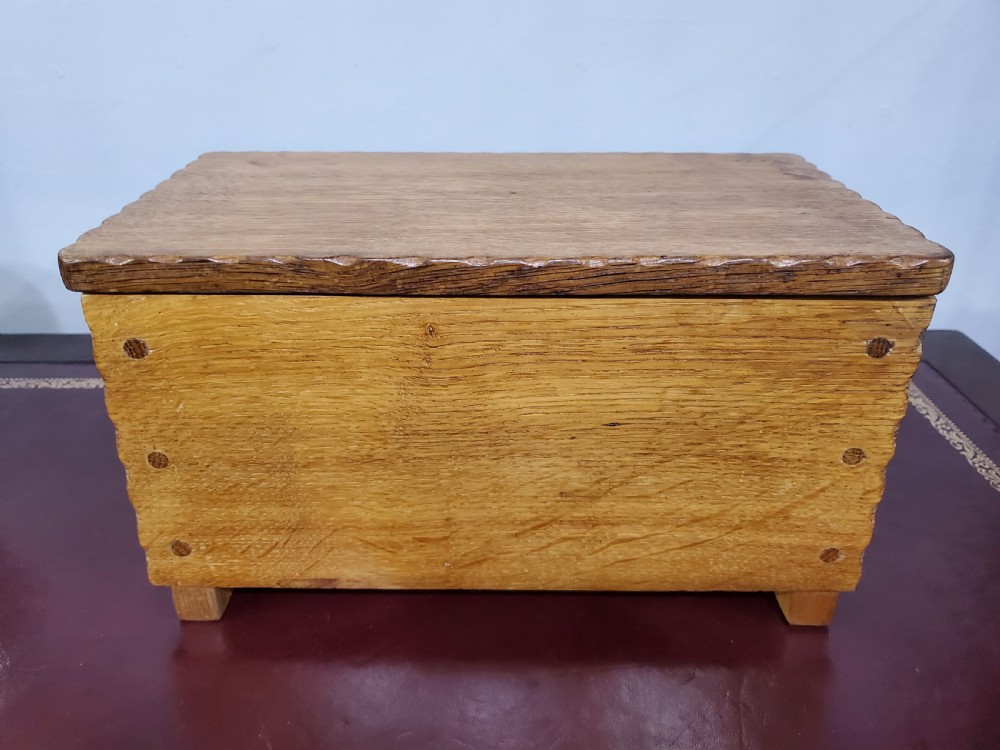 arts crafts light oak jewellery box c1910