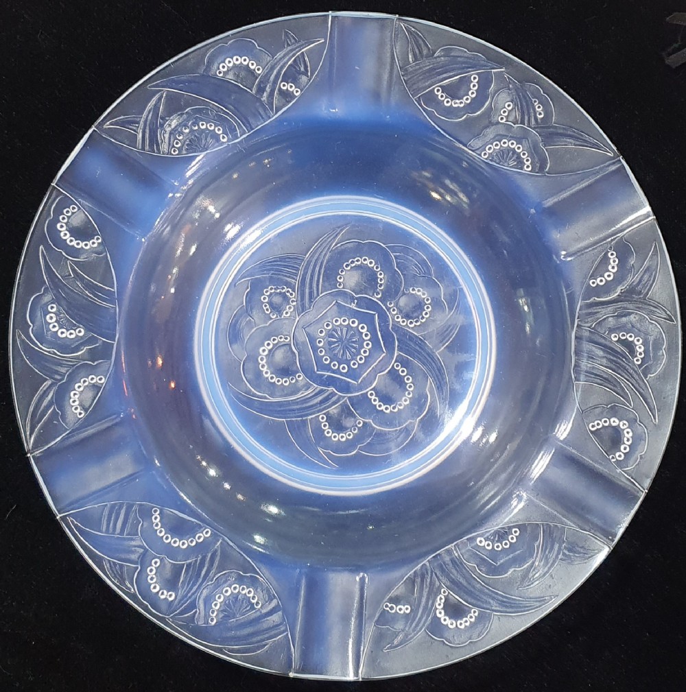 sabino french art deco opalescent glass dish c1930