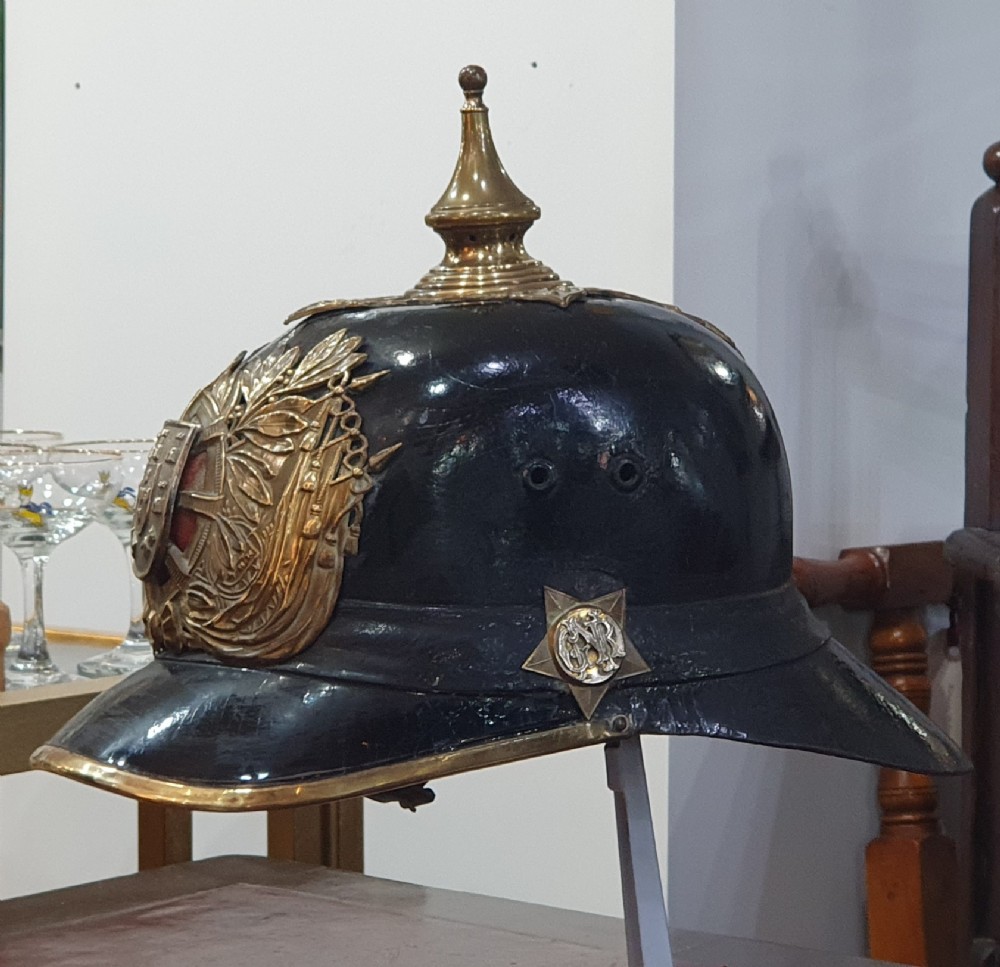 rare wwi period portuguese national guard pickelhaube