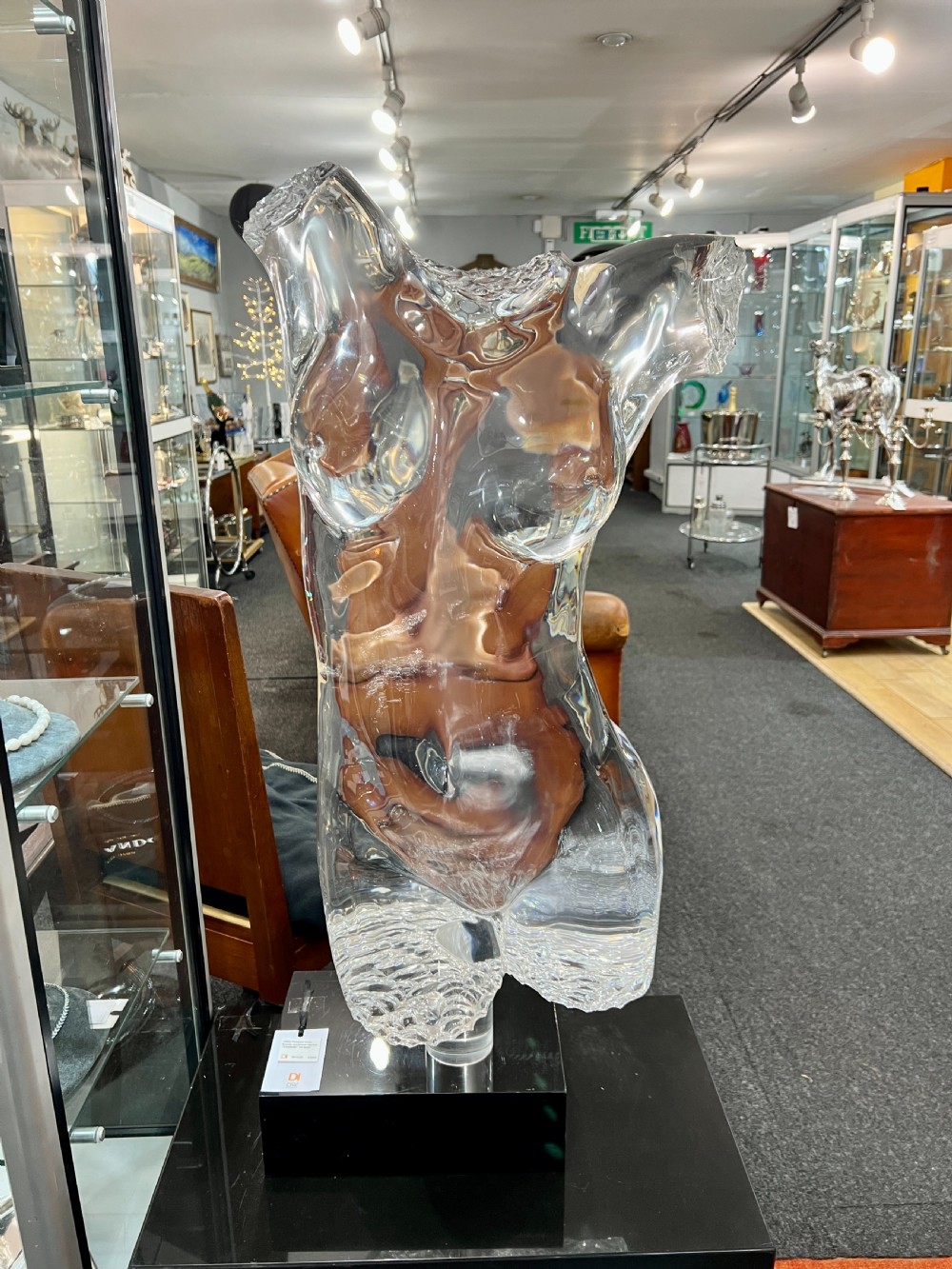 1960s perspex nude female sculpture signed elizabeth on base